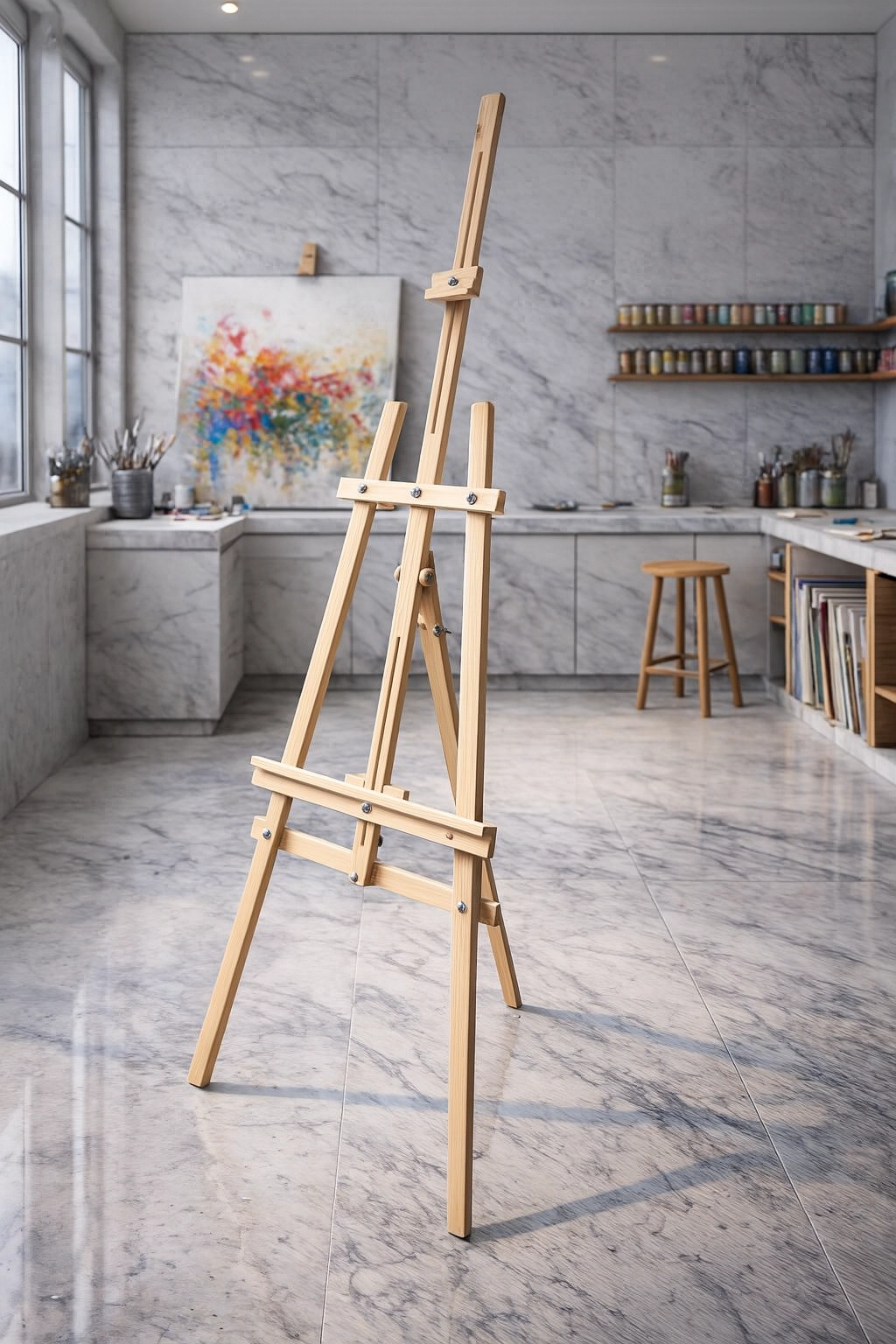 Profesyonel Ahşap Şövale 175 cm 