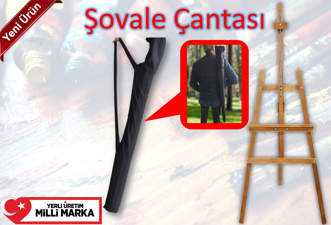 Siyah Ahşap Şövale Çantası 140 cm